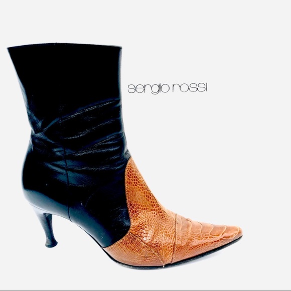 SERGIO ROSSI two tone boots - Picture 1 of 13